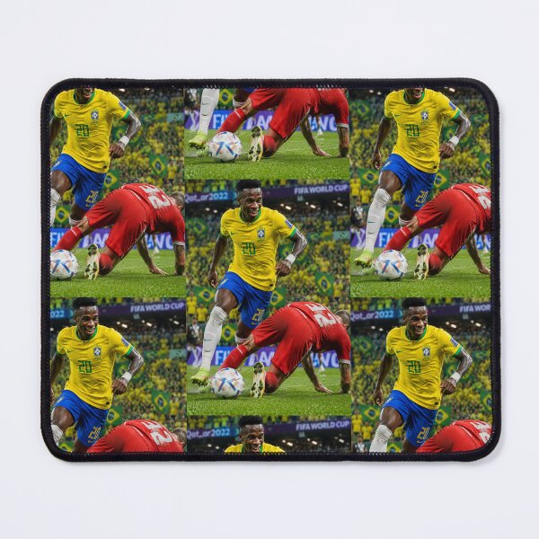 Item preview, Vinicius Jr Samba Skills Brazil World Cup Art designed and sold by mo-carnival.