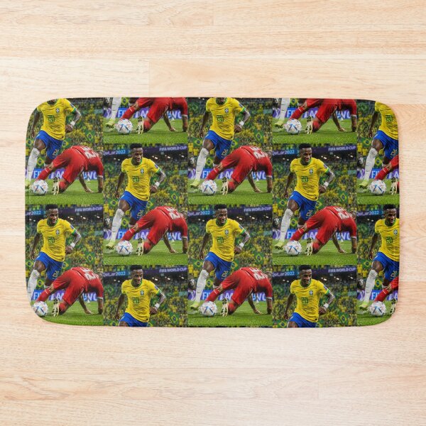 Item preview, Vinicius Jr Samba Skills Brazil World Cup Art designed and sold by mo-carnival.