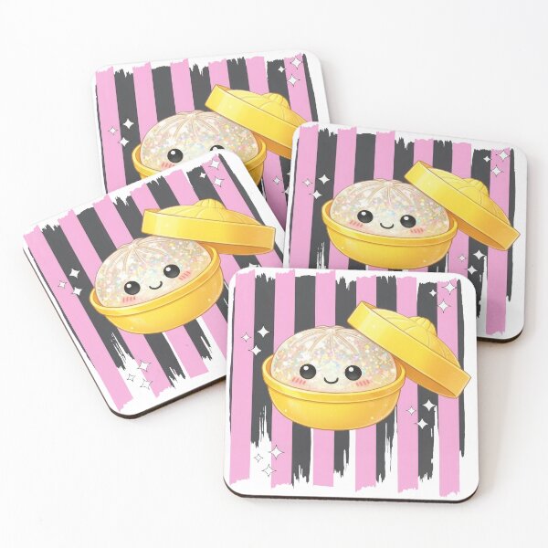 Item preview, White Glitter Squishy Dumpling – Kawaii Bamboo Steamer Design designed and sold by EmeraldeaArt.