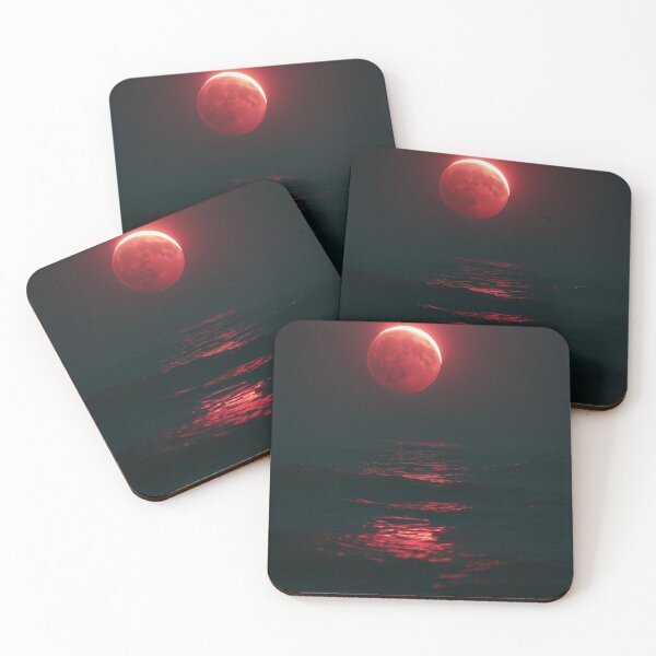 Item preview, Crimson Moon Over the Silent Sea designed and sold by oanaunciuleanu.