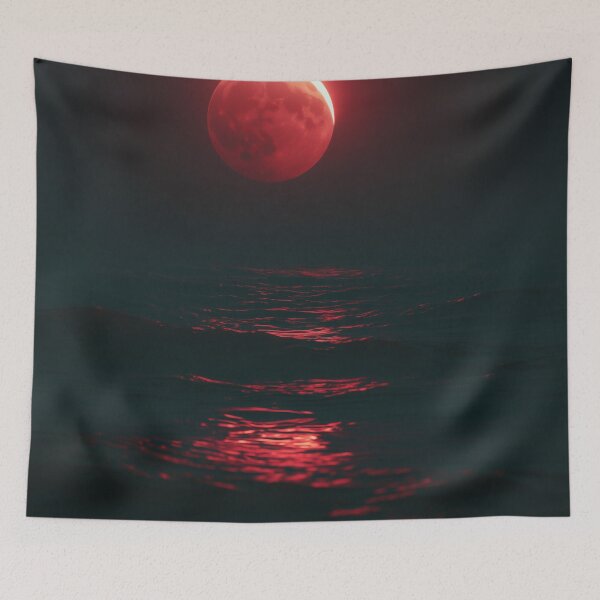 Item preview, Crimson Moon Over the Silent Sea designed and sold by oanaunciuleanu.