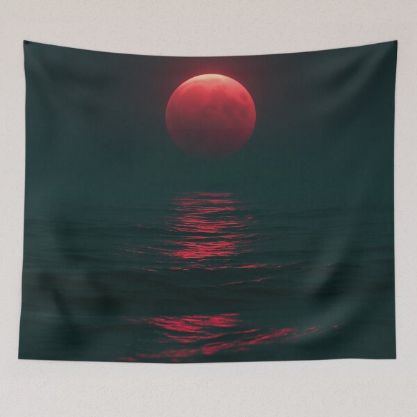 Item preview, Crimson Moon Over the Silent Sea designed and sold by oanaunciuleanu.