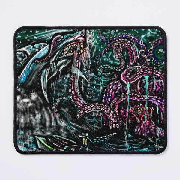 Item preview, Great White Shark vs. Giant Octopus designed and sold by StatikBear.