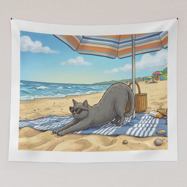 Item preview, Cat on the beach, T-shirt designed and sold by DreamCloths12.