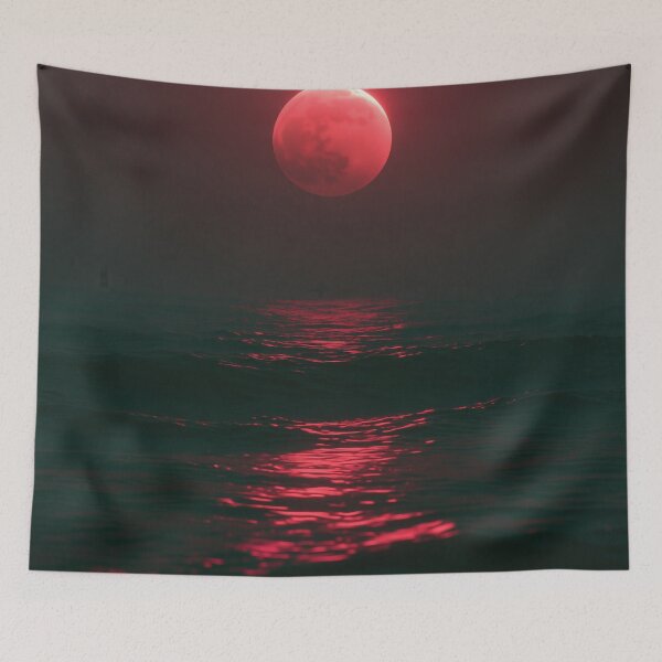 Item preview, Crimson Moon Over the Silent Sea designed and sold by oanaunciuleanu.