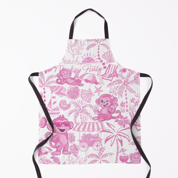 Item preview, Chilling Monkey - Monochrome  Fuchsia Rose designed and sold by Fabricatemyart.