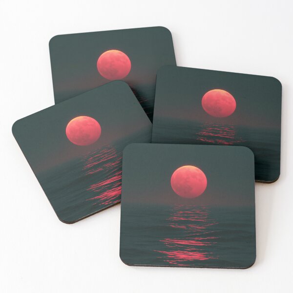 Item preview, Crimson Moon Over the Silent Sea designed and sold by oanaunciuleanu.