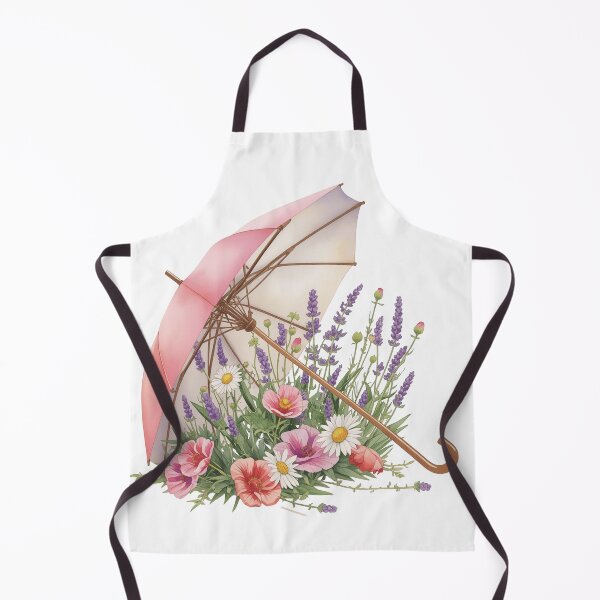 Item preview, Vintage Pink Parasol with Wildflowers designed and sold by carthagia.