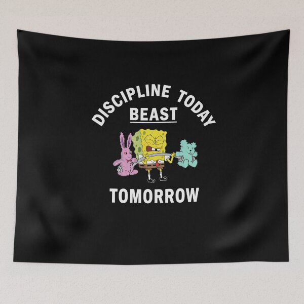 Item preview, Discipline Today Beast Tomorrow Funny Gym Fitness Motivation designed and sold by Digistore1221.