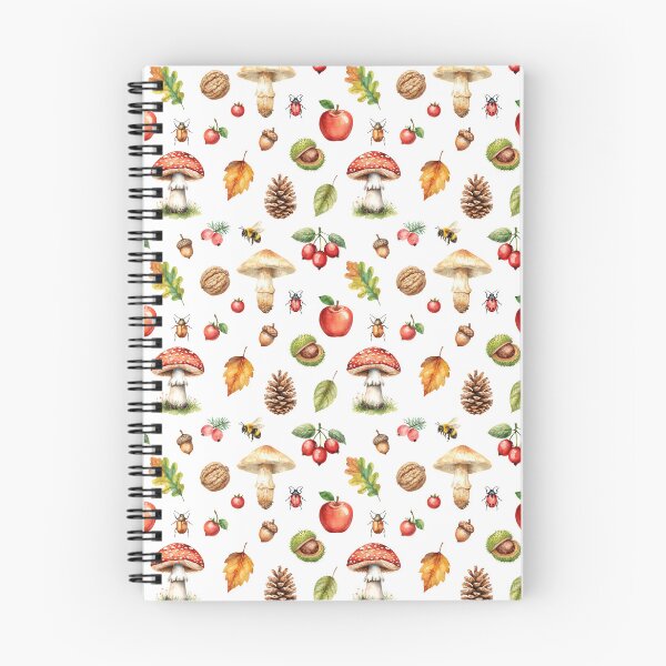 Item preview, Autumn Forest Watercolor Pattern | Mushrooms, Apples & Cozy Nature designed and sold by HelgaCraftery.