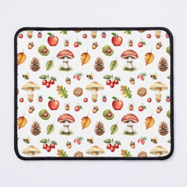 Item preview, Autumn Forest Watercolor Pattern | Mushrooms, Apples & Cozy Nature designed and sold by HelgaCraftery.
