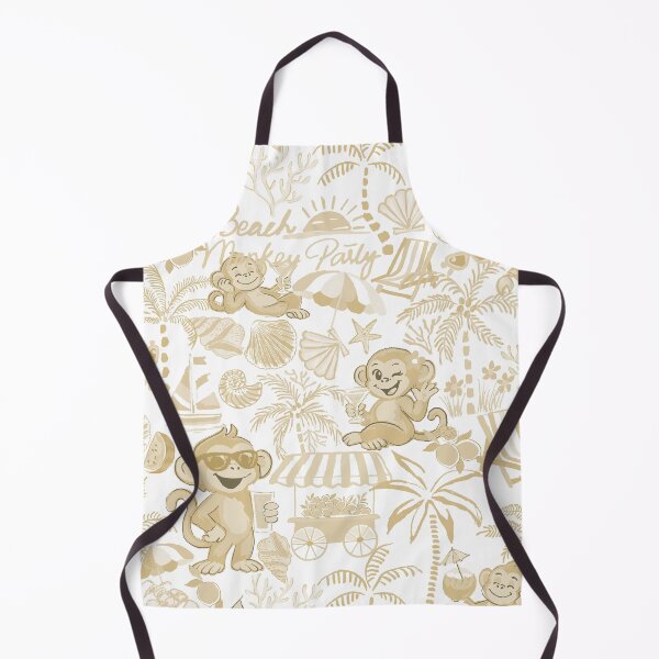 Item preview, Chilling Monkey - Monochrome  Golden Beige designed and sold by Fabricatemyart.