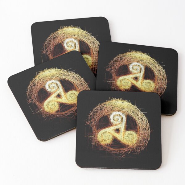 Item preview, Sacred Geometry Triskelion - Scratchy Line Motif designed and sold by H Jonas.