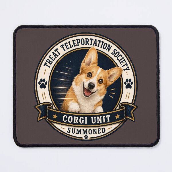 Item preview, Treat Teleportation Society - Corgi Unit - Summoned/ Funny Corgi Dog Badge Logo  designed and sold by Halejo68.