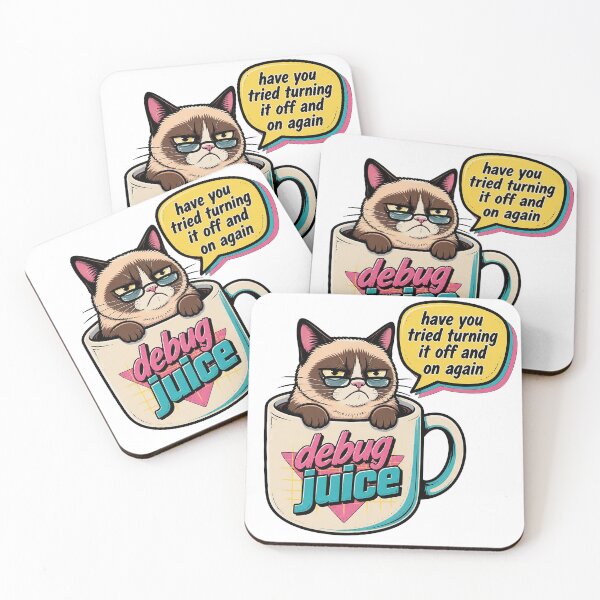 Item preview, Debug Juice - Funny Grumpy Cat Programmer Coffee Mug Shirt designed and sold by Geek Tracy Shop.