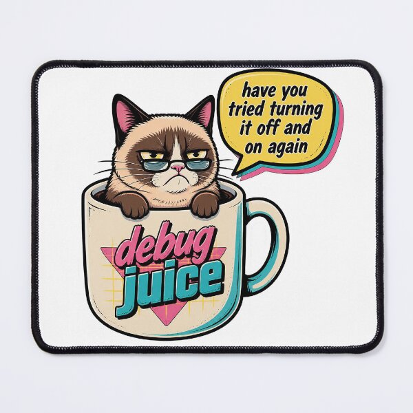 Item preview, Debug Juice - Funny Grumpy Cat Programmer Coffee Mug Shirt designed and sold by Geek Tracy Shop.