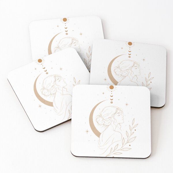 Item preview, Boho Moon Woman Line Art designed and sold by Mysthor-Designs.