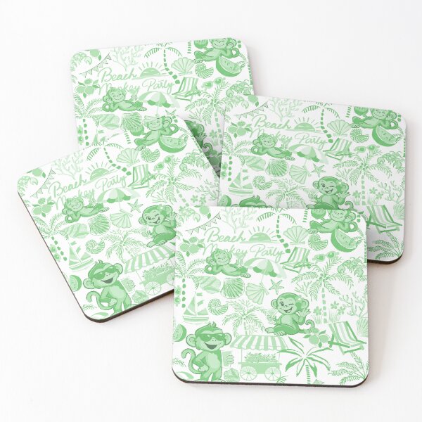 Item preview, Chilling Monkey - Monochrome  Mint Green designed and sold by Fabricatemyart.