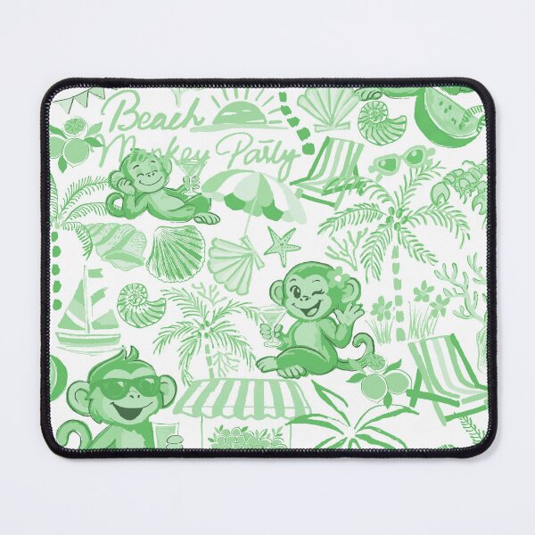 Item preview, Chilling Monkey - Monochrome  Mint Green designed and sold by Fabricatemyart.
