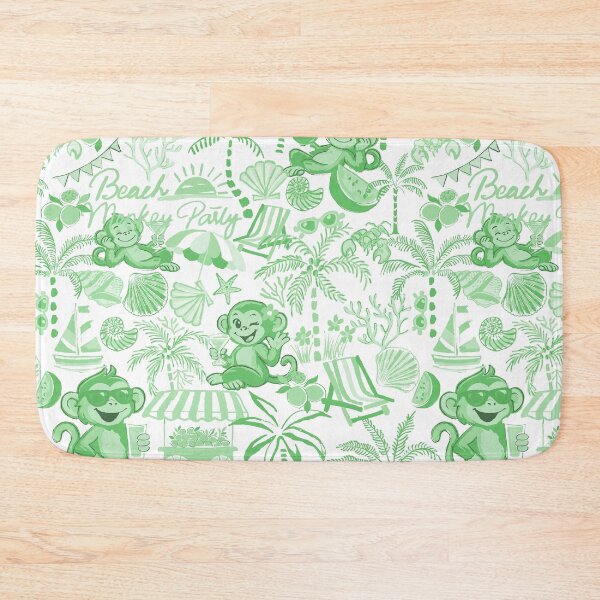 Item preview, Chilling Monkey - Monochrome  Mint Green designed and sold by Fabricatemyart.