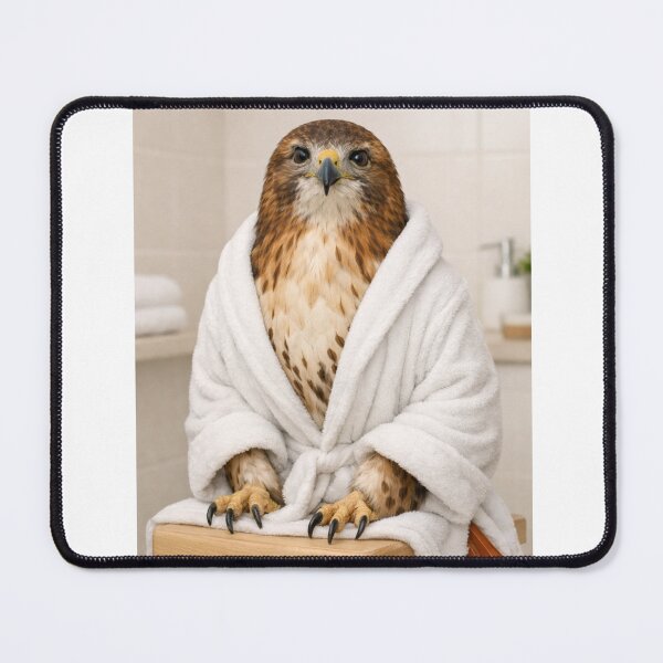 Item preview, Cozy Bathrobe Red-tailed Hawk designed and sold by Sillytoe.
