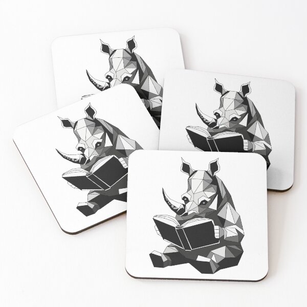 Item preview, Low Poly Rhino Ray Reading a Book designed and sold by MORRAx.