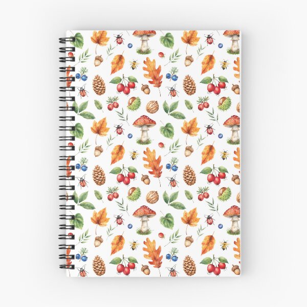 Item preview, Autumn Forest Watercolor Pattern | Leaves, Mushrooms & Cozy Nature designed and sold by HelgaCraftery.