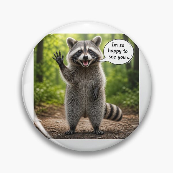 Item preview, happy raccon designed and sold by shakyosa.art collection.