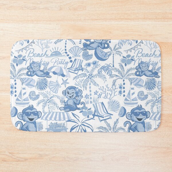 Item preview, Chilling Monkey - Monochrome  Steel Blue designed and sold by Fabricatemyart.