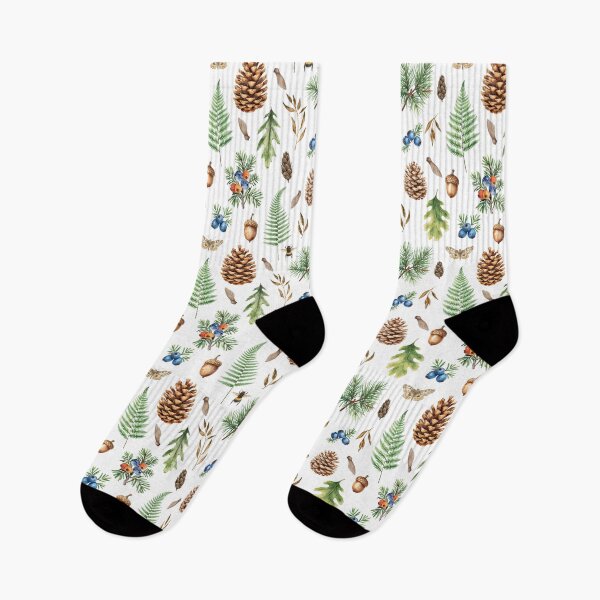 Item preview, Forest Botanical Watercolor Pattern | Pinecones, Ferns & Woodland Nature designed and sold by HelgaCraftery.