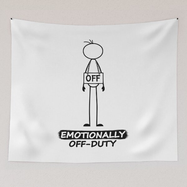 Item preview, Emotionally Off-Duty Funny Stick Figure  designed and sold by Pebl-Co.