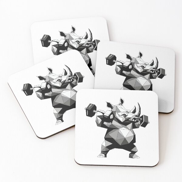 Item preview, rino  Ray with dumbbells sticker designed and sold by MORRAx.