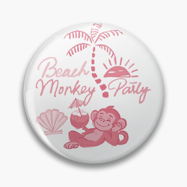 Item preview, Chilling Monkey - Monochrome Blush Red designed and sold by Fabricatemyart.