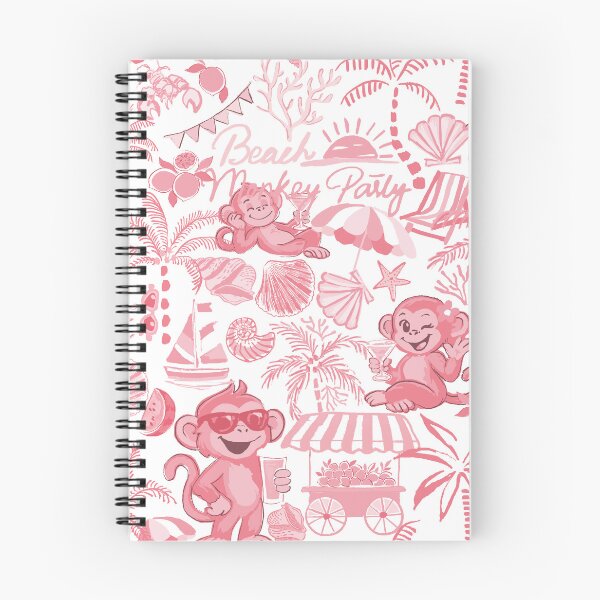 Item preview, Chilling Monkey - Monochrome Blush Red designed and sold by Fabricatemyart.