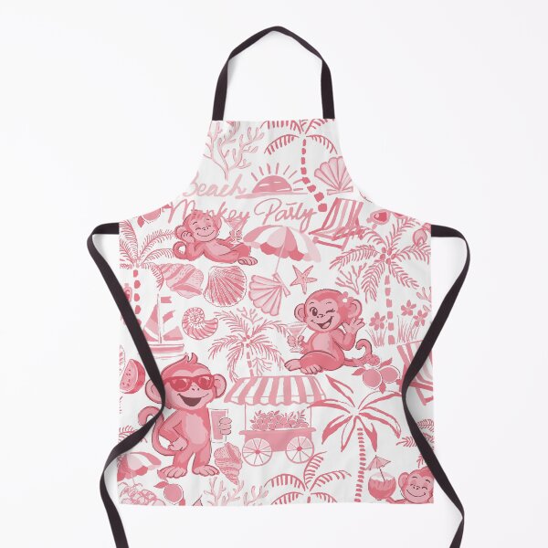 Item preview, Chilling Monkey - Monochrome Blush Red designed and sold by Fabricatemyart.