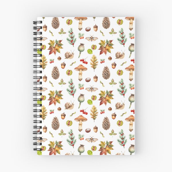 Item preview, Autumn Woodland Watercolor Pattern | Mushrooms, Leaves & Forest Life designed and sold by HelgaCraftery.