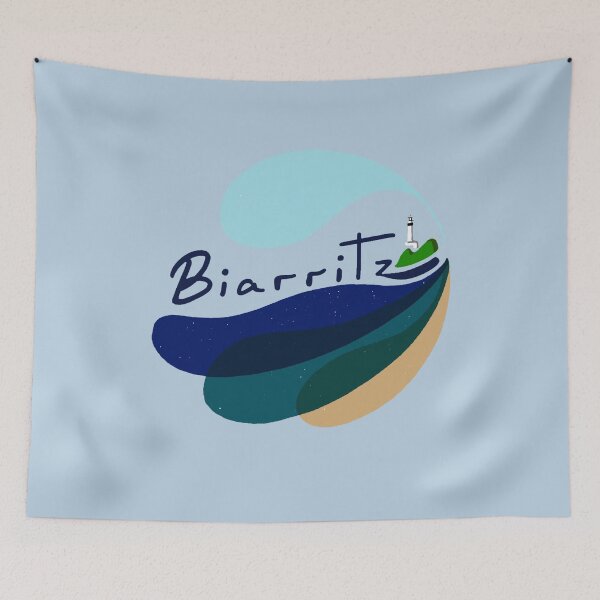 Item preview, Biarritz logo | Plage du Miramar | Pays Basque designed and sold by Covo Studio.
