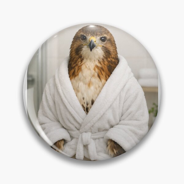 Item preview, Cozy Bathrobe Red-tailed Hawk designed and sold by Sillytoe.