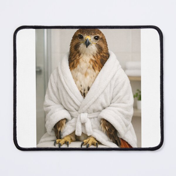 Item preview, Cozy Bathrobe Red-tailed Hawk designed and sold by Sillytoe.