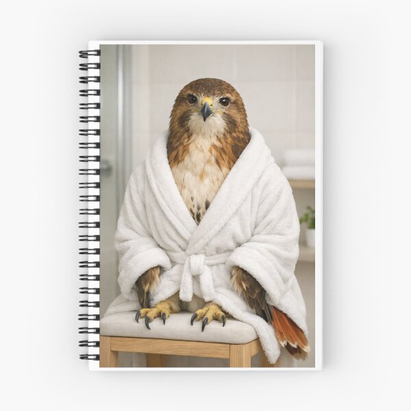 Item preview, Cozy Bathrobe Red-tailed Hawk designed and sold by Sillytoe.
