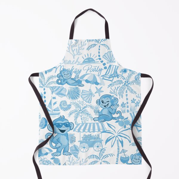 Item preview, Chilling Monkey - Monochrome Carolina Blue designed and sold by Fabricatemyart.