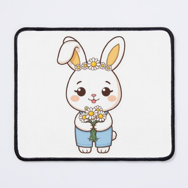 Item preview, Cute Daisy Bunny Kawaii Sticker | Adorable Spring Rabbit Floral Art designed and sold by Stylestickers55.