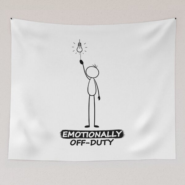 Item preview, Emotionally Off-Duty Funny Stick Figure  designed and sold by Pebl-Co.