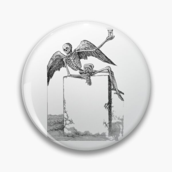 Item preview, Winged Skeleton Holding A Goblet Illustration designed and sold by DailyDoodlesBySumbul.