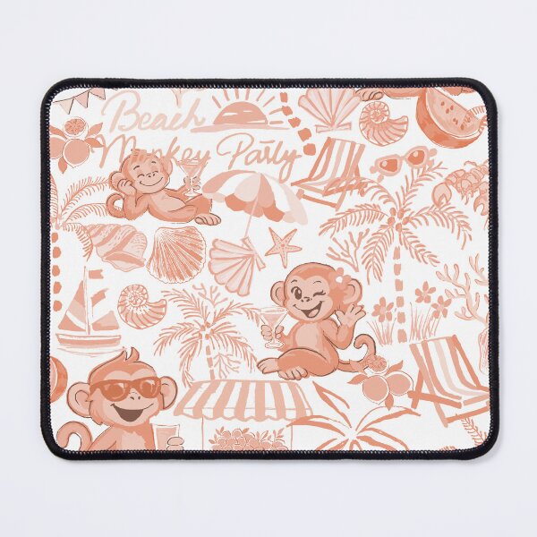 Item preview, Chilling Monkey - Monochrome Coral Rose designed and sold by Fabricatemyart.