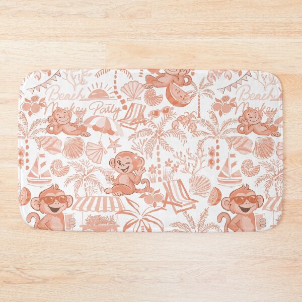 Item preview, Chilling Monkey - Monochrome Coral Rose designed and sold by Fabricatemyart.