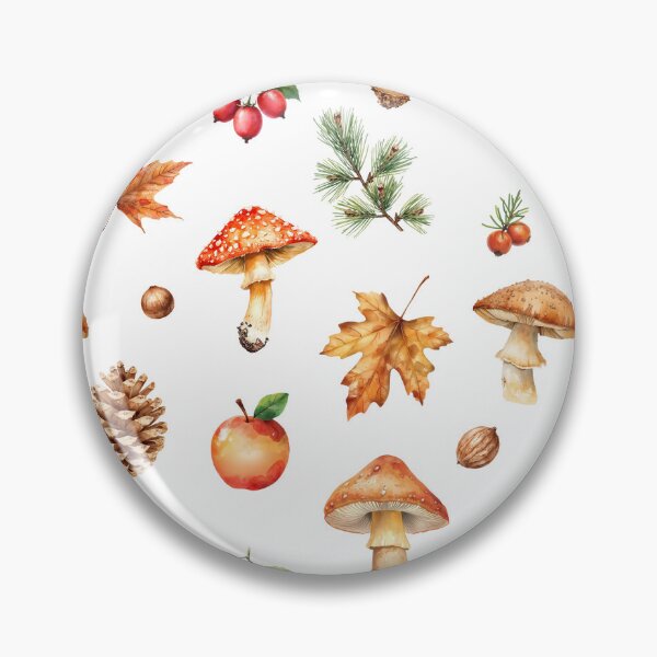 Item preview, Autumn Forest Watercolor Pattern | Mushrooms, Leaves & Cozy Fall designed and sold by HelgaCraftery.