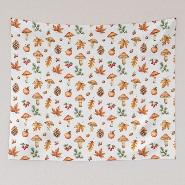 Item preview, Autumn Forest Watercolor Pattern | Mushrooms, Leaves & Cozy Fall designed and sold by HelgaCraftery.