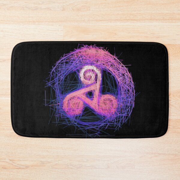 Item preview, Sacred Geometry Triskelion - Ethereal Purple Scratchy Motif designed and sold by H Jonas.