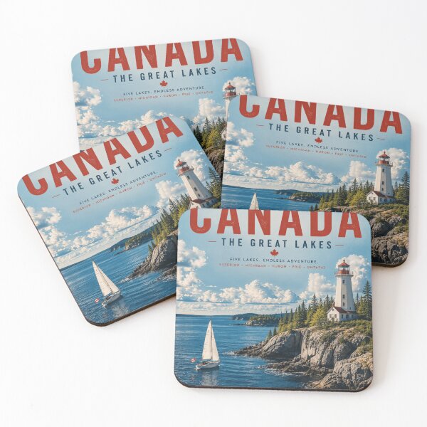 Item preview, Canada Great Lakes Travel Poster designed and sold by greatlakesimage.